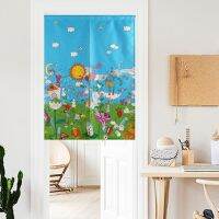 2023 Cute Children Cartoon Animal Sun Door Curtain Linen Carpet Study Home Decor Bedroom Kitchen Norn