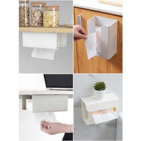 กล่องทิชชู่-กล่องกระดาษทิชชู่-กล่องใส่กระดาษทิชชู่-ไม่ต้องเจาะผนัง-tissue-box-ง่ายต่อการติดตั้ง-pphs-584