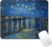 【DT】Upgraded Mouse Pad Gaming Mouse Pads Non-Slip Rubber Base Mousepad Rectangular Mouse Mat 11.8x9.8x0.12 Inches Starry Night Over hot