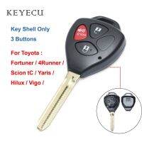 Keyecu 3ปุ่ม Mobil Remote Control กุญแจซองใส่เปลือก Scion Tc รถยนต์ Toyota Yaris ไฮลักซ์วีโก้นักวิ่ง4คน