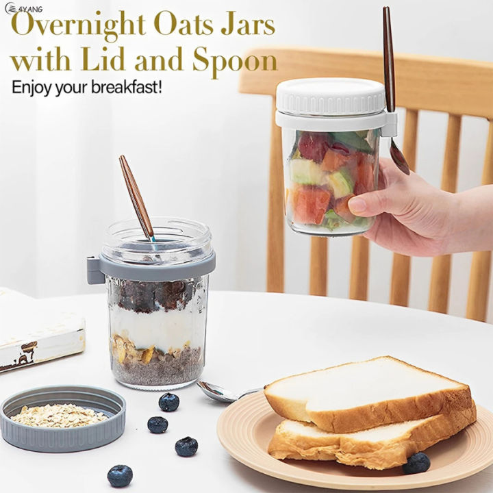 Overnight Oats Containers with Lids Glass 300ML Overnight Oats Jars ...