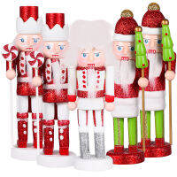 BESTOMZ 5 ชิ้นทหาร Nutcrackers ตัวเลขตกแต่งคริสต์มาส Nutcracker ไม้ Nutcrackers เดสก์ท็อป