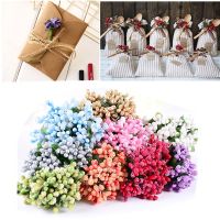 hotx【DT】 144pcs Artificial Flowers Stamen Wire Stem/Marriage Leaves Wedding Decoration Scrapbook