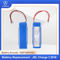 Amorus 3.70V 6000mAh Battery Replacement (Encode: GSP1029102A) for JBL Charge 3 2016