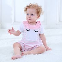 [COD] new strip cat animal shape strap short-sleeved romper Qile rabbit wholesale H2651