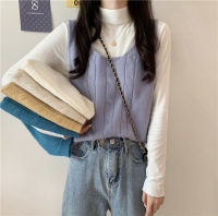 187282 |5 สี| K เสื้อกั๊กกันหนาว ผ้าถัก