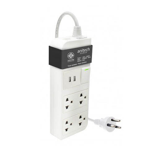 ปลั๊กไฟ-4ช่อง-2usb-1สวิตช์-สายยาว-3เมตร-h624-tis-standard-power-strip