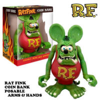 หนูผี กระปุกออมสิน สูง 30 เซนต์ ของสะสม R.F. Ratfink Coin Bank Funko collection tall 30 cm ed