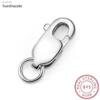 ✺ 2pcs Genuine Real Solid 925 Sterling Silver Spring Lobster Clasps Hooks Claw Jewelry Making Findings Close Sealed Ring Buckle