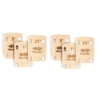 6Pcs Shim Made of Solid Maple Wooden Guitar Neck Bolts Shims for Bolt-on Neck Bolts, Shaped 0.25 0.5,1 Degree