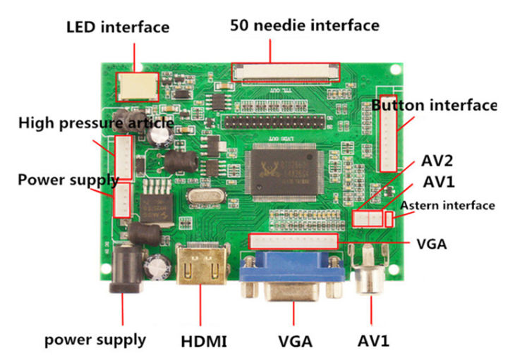 10-1นิ้ว1024-600จอแอลซีดีหน้าจอแสดงผลที่มีคณะกรรมการควบคุมไดร์เวอร์-vga-hdmi-เข้ากันได้สำหรับราสเบอร์รี่-pi-กล้วย-pi