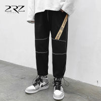 2Rz Mens Casual Pants Mens Hong Kong Style Trousers Ankle-Tied Pants Knitted Mens Pants Casual Sports Ninth Pants Fashion Brand