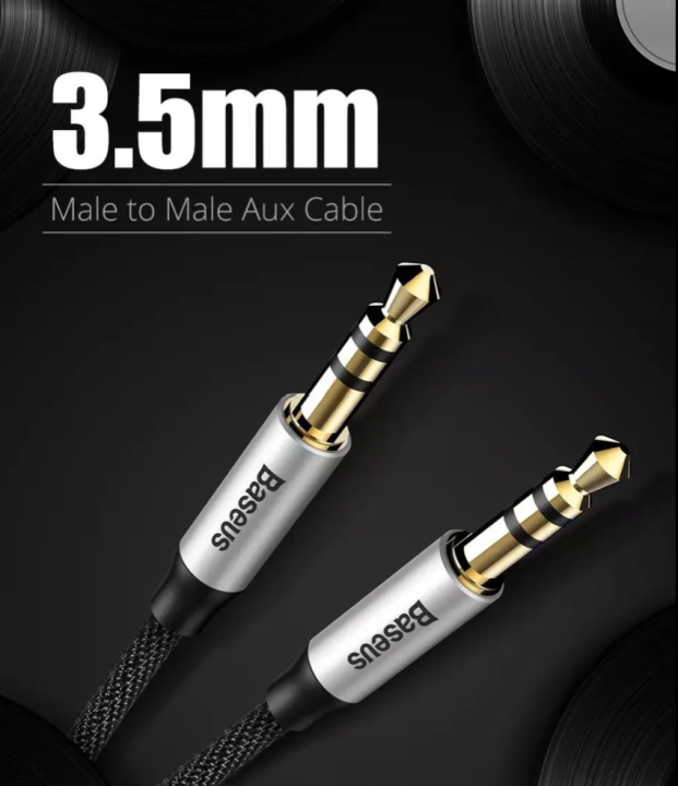 Baseus AUX รถAuxสายออดิโอยาว3.5มม มิลลิเมตรแจ็คสายสัญญาณเสียงแจ็ค