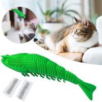 Pet Cat Toy Cat Catnip Shrimp Toothbrush Cat Dog Toothbrush Teething Toy Interactive Shrimp Shape Funny Pet Toy Cleaning Supplie Toys