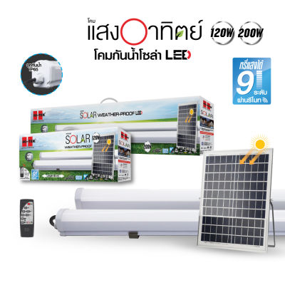 HI-TEK โคมกันน้ำโซล่า LED 120วัตต์ และ 200วัตต์ แสงขาว