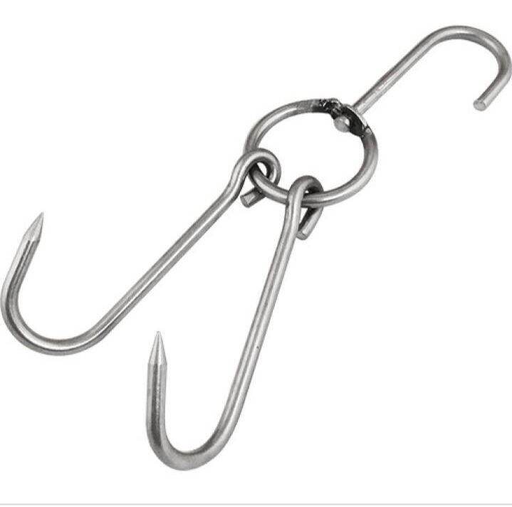 8 inchi Stainless Steel Meat Hook EXTRA THICK / 3 Head Meat Hook Thick