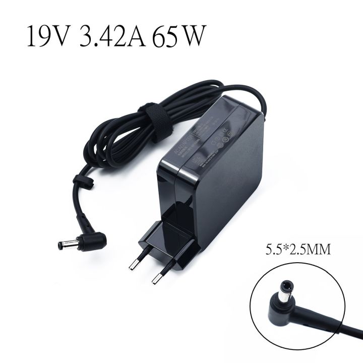 อะแดปเตอร์โน้ตบุ๊คใช้ได้กับตัวแปลงพลังงาน19v-3-42a-65w-5-5x2-5mm-adp-65dw-อแดปเตอร์ชาร์จโน๊ตบุ๊ค-ac-สำหรับ-asus-x450-x550c-x550v-w519l-แหล่งจ่ายไฟ-y481c