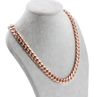 Mens Curb Cuban Necklace Chain Rose gold Stainless Steel Necklaces Accesories for Men women Punk Fashion Jewelry customizable