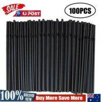 ☂™ 100 Pcs Cocktail Straws Small Black Plastic Straw Birthday Party Decor Stra I2N6