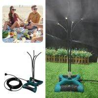 Standing Water Spray Stand Mister Brass Nozzle US/EU Multi-head Flexible Spray Pipe Garden Watering Sprayer for Garden Cooling