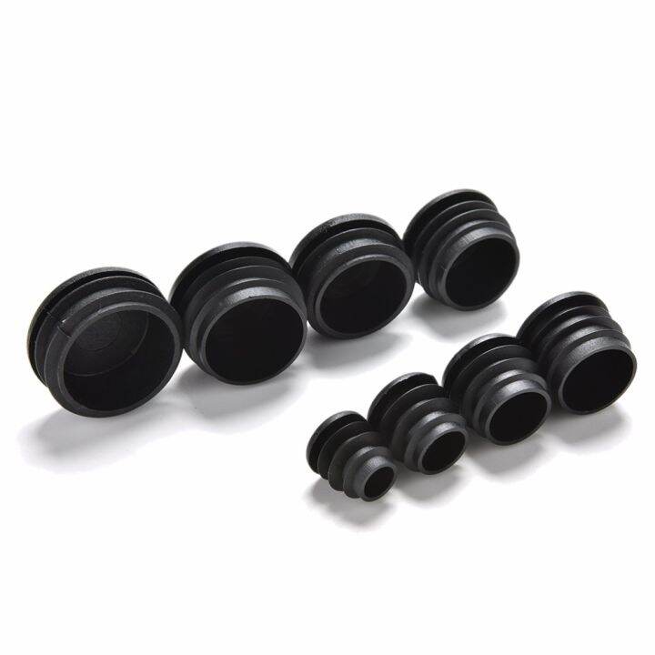 new-10pcs-black-plastic-furniture-leg-plug-blanking-end-caps-insert-plugs-bung-for-round-pipe-tube-8-sizes-pipe-fittings-accessories