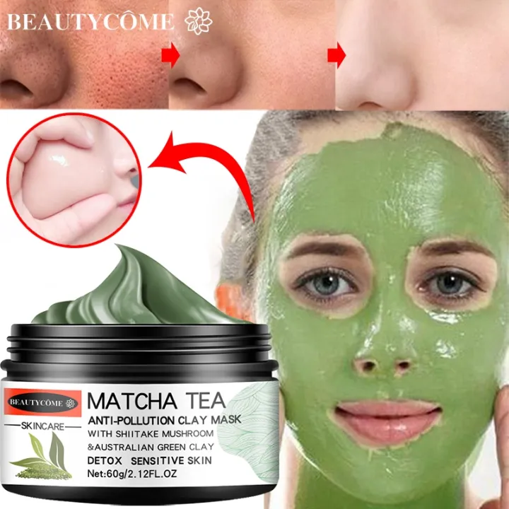 Matcha Mud Mask Deep Clean Whitening Acne Pores Blackheads