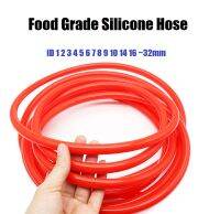 Red Silicone Tube ท่อซิลิโคน ID 1 2 3 4 5 6 7 8 9 10 14 16 ~ 32มม. ท่อยางยืดหยุ่นเกรดอาหารท่อน้ำเครื่องดื่มปราศจากแอลกอฮอล์ขั้วต่อที่มีสีสัน