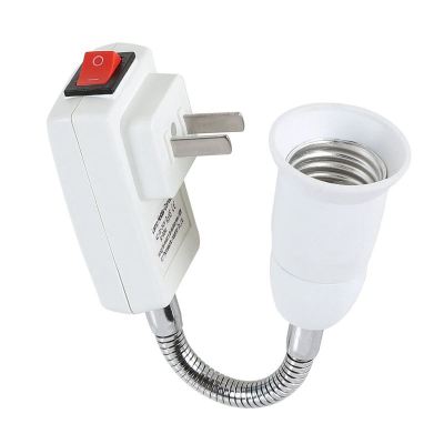 E27 Socket Adapter with On/Off Switch to ,Flexible Extension Lamp Bulb Holder Converter