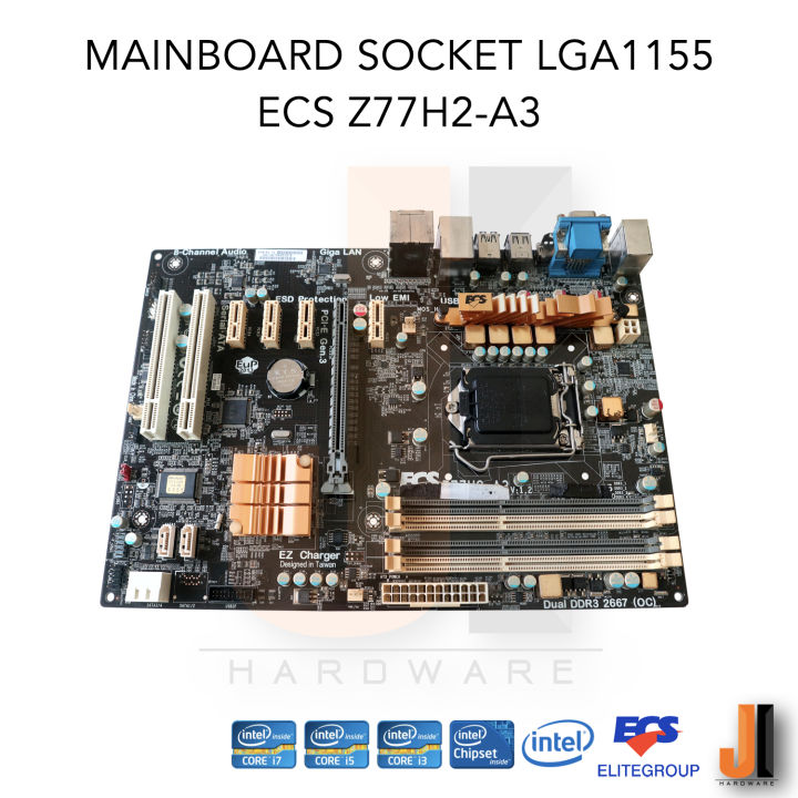 mainboard-ecs-z77h2-a3-lga1155-support-intel-core-i-gen-2xxx-and-gen-3xxx-series-สินค้ามือสองสภาพดีมีฝาหลัง-มีการรับประกัน