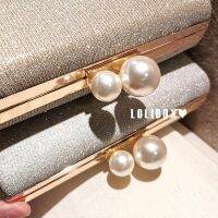 High-end sparkling fine sequin size pearl clutch bag banquet chain small womens bag cheongsam evening bag 【JYUE】