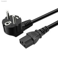 ☽ Power Cord Cable EU US UK Type Power Supply Cable For PC Computer Monitor Printer TV