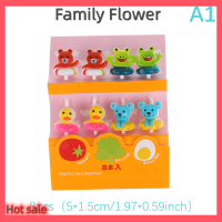 Family Flower Flash Sale ส้อมจิ้มอาหารขนาดเล็กลายการ์ตูนสำหรับเด็ก6/8/10ชิ้นใช้ซ้ำได้