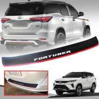 ส่งฟรี!! สคัพเพลทท้าย กันรอยท้าย ชายบันไดหลัง TOYOTA ฟอร์จูนเนอร์ FORTUNER ปี 2019 - 2021 สีดำด้าน LOGO ขาว