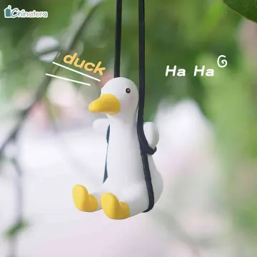 Car Rearview Mirror Hanging Swing Cute Little Yellow Duck Auto