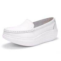Woman Cushion nurse shoes white slope with non-slip casual shoes Sneakers+FREE