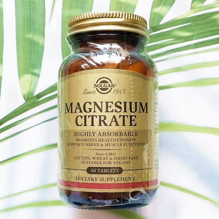 แมกนีเซียม ซิเตรต Magnesium Citrate 420 mg (Solgar®) Lazada.co.th