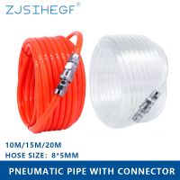 5x8mm Pneumatic Pipe WithConnector Air Tube Compressor Hose For Straight Tube High Pressure Flexible PE Pipe Air