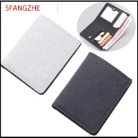 5FANGZHE Zip Canvas Fashion Mini Coin Purse Card Holder Men Short Wallet Multi-functional