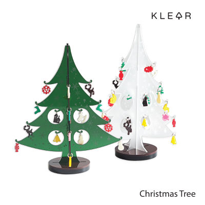 KlearObject Christmas Tree ต้นคริสต์มาสอะคริลิค (รุ่นไม่มีไฟ) ของตกแต่งประดับ อะคริลิคแบบประกอบ อะคริลิคซาติน ต้นคริสต์มาส ของตกแต่งปีใหม่ ปีใหม่