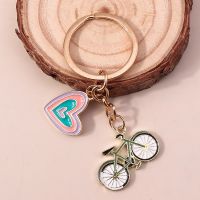 Enamel Keychain Keyring Trinket Souvenirs Keychain Bicycle Ladies - Girls Heart - Aliexpress