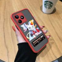 เคสสำหรับ Realme C53 Realme Narzo N53แฟชั่นการ์ตูนกระต่ายมีน้ำค้างแข็งโปร่งใสขอบเคสนิ่มใส่โทรศัพท์เคสแข็งกันกระแทกคลุมทั้งหมดปกป้องกล้อง