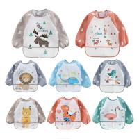 【CW】 Baby Kids Toddler Sleeve Eating Smock Feeding Bib Apron Bandana Bibs