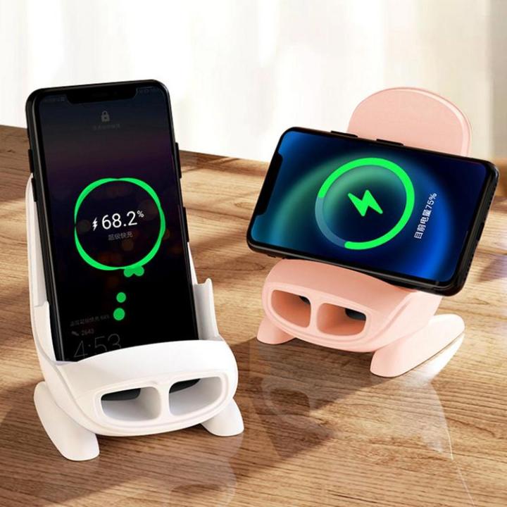 phone-wireless-charging-stand-2-in-1-charger-station-for-desk-fast-charge-15w-chair-shape-usb-port-charger-stand-with-pa-function-phone-holder-show
