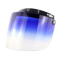 【LZ】◐☂☞  Bolha escudo viseira para a equitação da motocicleta capacete aberto óculos de sol viseira lente colorida 3-Snap H7JD