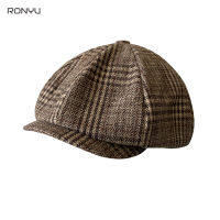 ใหม่ผู้ชายหมวกใหม่ลายสก๊อต Newsboy หมวก Beret ผู้ชายผู้หญิงจิตรกรหมวก Lattice Gatsby แปดเหลี่ยม Vintage Ivy สุภาพบุรุษหมวก BJM15