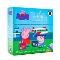 Original English version Peppa pig Stories pink pig little girl, piggy Paige gift box installed young English Enlightenment story book, picture book 10 book with 4CD paperback small open book Ladybird