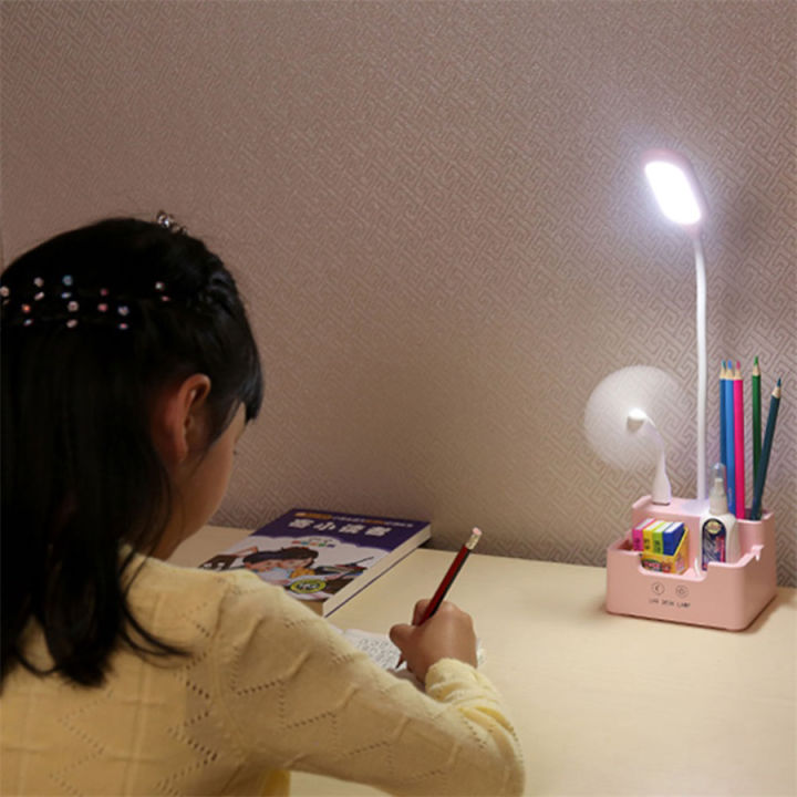 rechargeable-led-table-lamp-with-fan-touch-dimmable-desk-lamp-eye-protection-reading-light-for-kid-with-phone-hoder-pen-holder