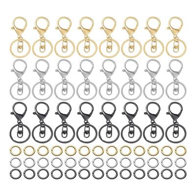 1Set Key Ring Key Ring Buckle Popular with Chain Jewelry Making Components for Keychain ,A