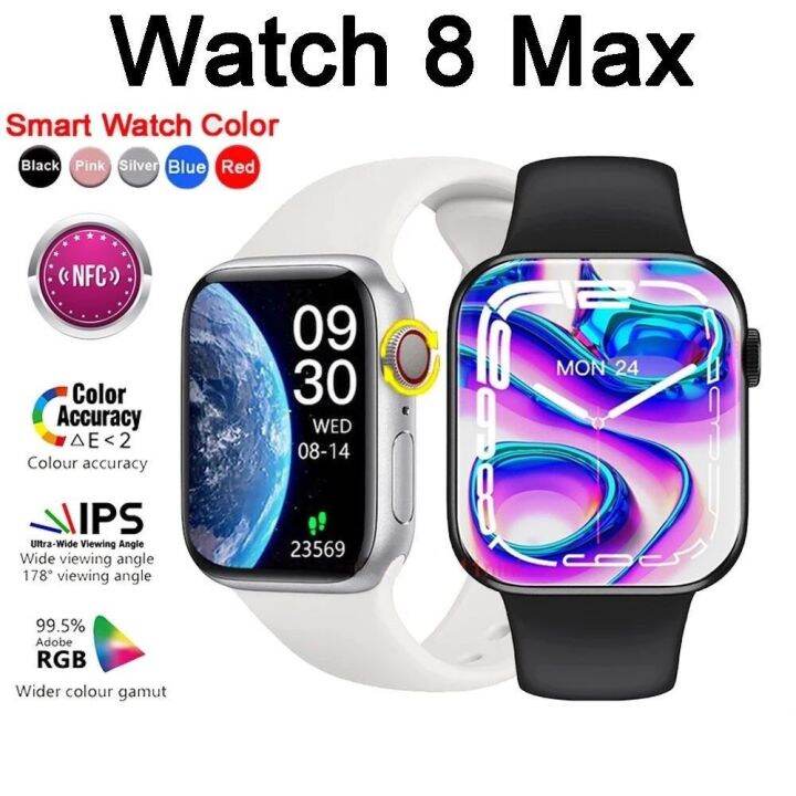 Watch 8 max smart Watch wireless charging jam tangan | Lazada