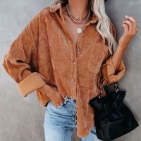 ☊ Corduroy Shirt Women Buttons Corduroy Shirt Womens Fashion - Long Sleeve Women 39;s - Aliexpress